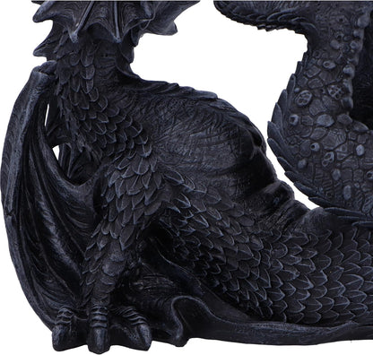 Nemesis Now Drakaina and Dragonling Dragon Plus Baby 23cm, Resin, Cast in the Finest Resin, Expertly Hand-Painted, Black