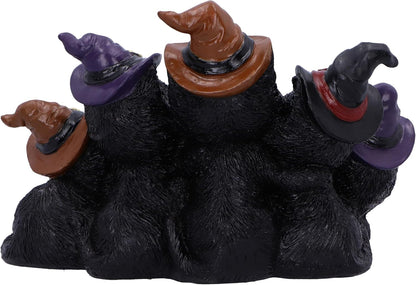 Nemesis Now Kindle's Potion Cat & Cauldron LED 18.8cm, Resin, Cast in the Finest Resin, Expertly Hand-Painted