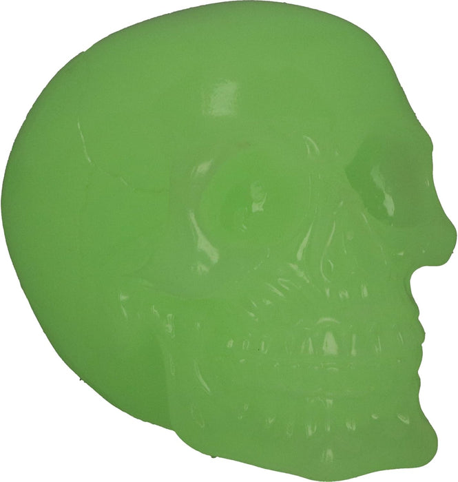 Nemesis Now Phosphorescent Glow in Dark Skull Figurine, Resin, Luminous Green, 13.5cm