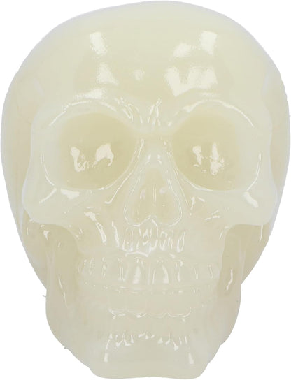 Nemesis Now Phosphorescent Glow in Dark Skull Figurine, Resin, Luminous Green, 13.5cm