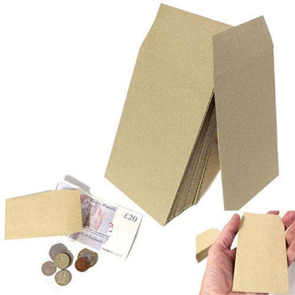 Indigo Plain Money Dinner Brown Manilla Envelopes (200