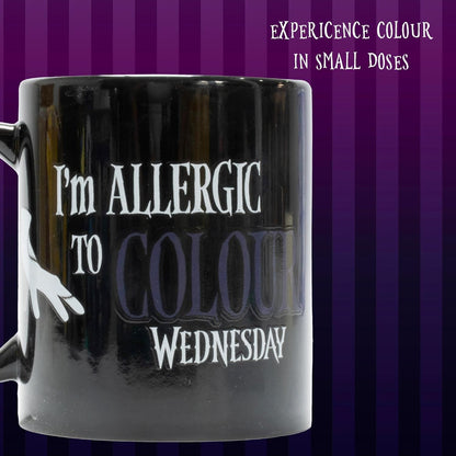Blue Sky Studios Wednesday Colour Changing Coffee Mug, Heat Activated Ophelia Hall Stained Glass Window Design, Licensed Merchandise & Gift