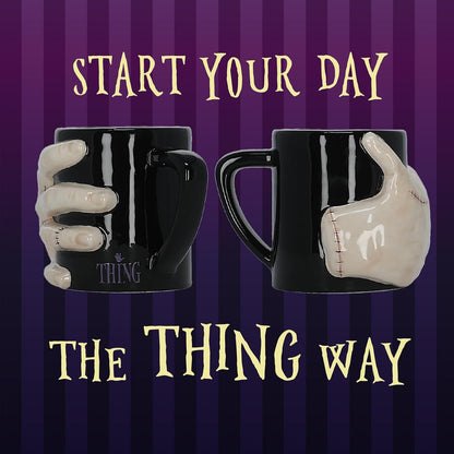 Blue Sky Studios Wednesday Ceramic Coffee Mug, 3D Thing Hand, Licensed Merchandise & Collectible Gift