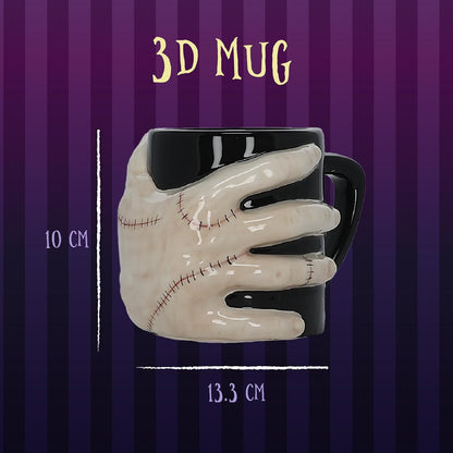 Blue Sky Studios Wednesday Ceramic Coffee Mug, 3D Thing Hand, Licensed Merchandise & Collectible Gift