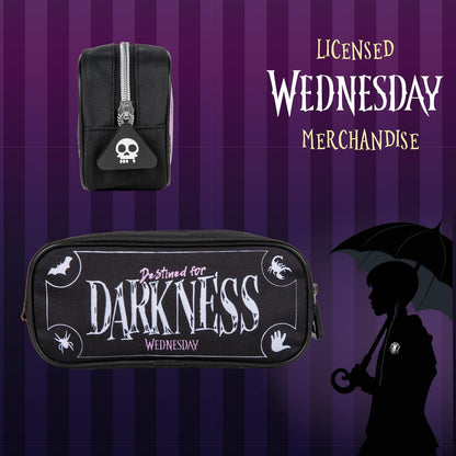 Blue Sky Studios Wednesday Pencil Pouch Wednesday Addams Gifts Merchandise Merch Small Travel Bag for Carrying Stationery Pens School Supplies Makeup - Darkness