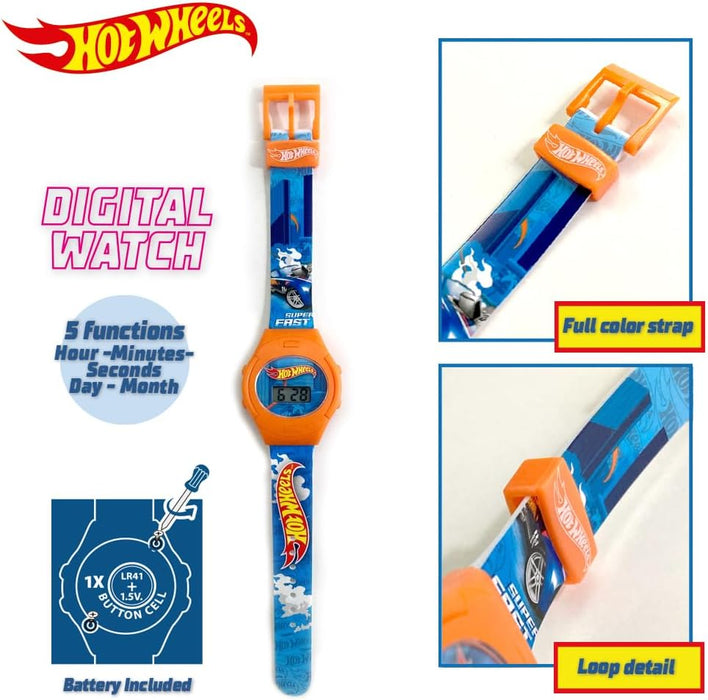 Hot Wheels Adventure Gear Toy Gift Set: LCD Watch, Sunglasses, and Wallet - Race into Style with Action-Packed Accessories!