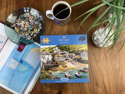 Port Isaac | 500 Piece Jigsaw Puzzle | Coastal Cornwall Jigsaw | | Sustainable Jigsaw Puzzle for Adults | Premium 100% Recycled Board | Great Gift for Adults | Gibsons Games
