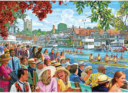 Rowing at the Regatta 1000 Piece Jigsaw Puzzle | Nostalgic Jigsaw Puzzle | Sustainable Jigsaw Puzzle for Adults | Premium 100% Recycled Board | Great Gift for Adults | Gibsons Games