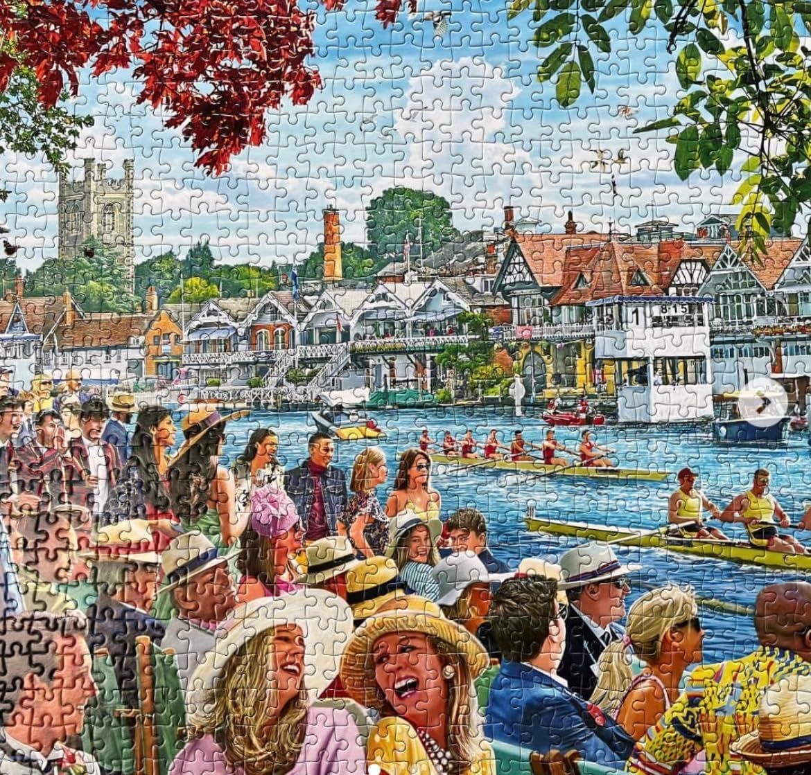 Rowing at the Regatta 1000 Piece Jigsaw Puzzle | Nostalgic Jigsaw Puzzle | Sustainable Jigsaw Puzzle for Adults | Premium 100% Recycled Board | Great Gift for Adults | Gibsons Games