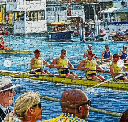 Rowing at the Regatta 1000 Piece Jigsaw Puzzle | Nostalgic Jigsaw Puzzle | Sustainable Jigsaw Puzzle for Adults | Premium 100% Recycled Board | Great Gift for Adults | Gibsons Games