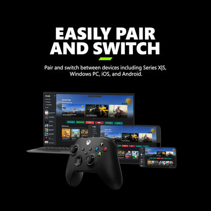Xbox Wireless Gaming Controller (2025) – Carbon Black – Play on, Windows, Android, iOS, FireTV Sticks, Smart TVs, VR Headsets