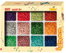 Hama Beads and Storage | Approx.9.600 Beads distributed on 12 Different Colours and 1 Storage Tray with lid