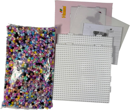 Hama Gift Box - Mermaids | Approx. 4.000 Beads, 2 Large Square pegboards No. 234, 2 Hama Gems, Colour Printed Design Sheet, Instructions and Ironing Paper