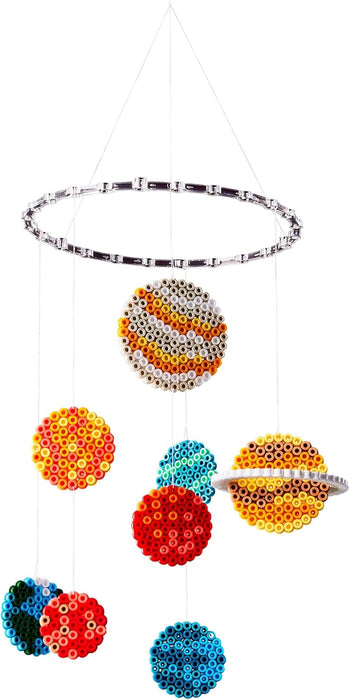 Hama Gift Box - Space | Approx. 2.500 Beads, 2 pegboards. 1 Display Mobile Ring, 1 String, Colour Printed Design Sheet, Instructions and Ironing Paper