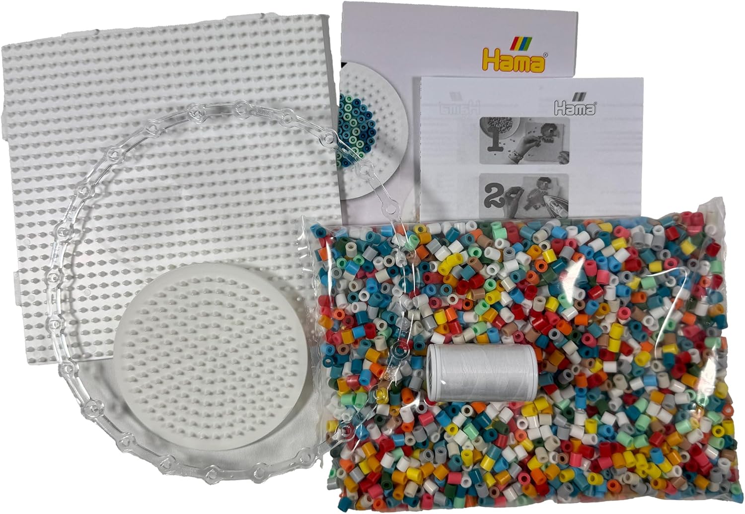 Hama Gift Box - Space | Approx. 2.500 Beads, 2 pegboards. 1 Display Mobile Ring, 1 String, Colour Printed Design Sheet, Instructions and Ironing Paper