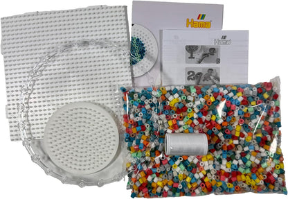 Hama Gift Box - Space | Approx. 2.500 Beads, 2 pegboards. 1 Display Mobile Ring, 1 String, Colour Printed Design Sheet, Instructions and Ironing Paper