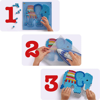 Hama Maxi Giant Gift Box | Approx. 900 Beads, 3 Transparent Pegboards, Colour Printed Design Sheet, Instructions & Ironing Paper