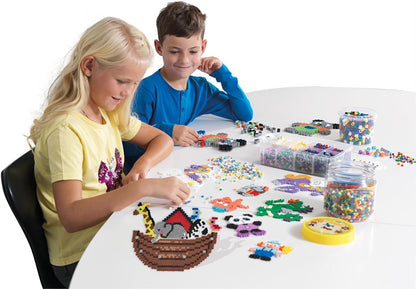 Hama Maxi Giant Gift Box | Approx. 900 Beads, 3 Transparent Pegboards, Colour Printed Design Sheet, Instructions & Ironing Paper