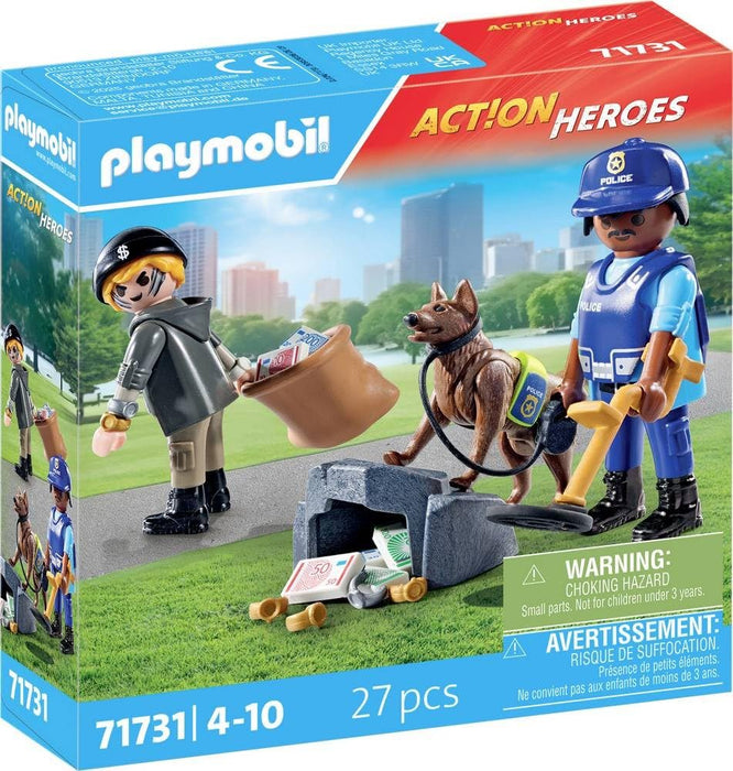 Playmobil PLM POLICIER CHIEN RECHERCHE VOLEUR