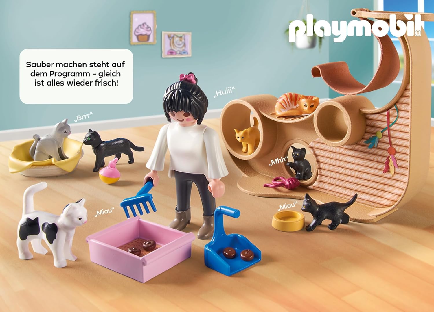 PLAYMOBIL | My Life | Katten café | Speelgoed voor kinderen | Dierenfiguren Set | Speelgoed voor kinderen vanaf 4 jaar | 71744