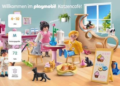 PLAYMOBIL | My Life | Katten café | Speelgoed voor kinderen | Dierenfiguren Set | Speelgoed voor kinderen vanaf 4 jaar | 71744