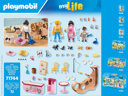 PLAYMOBIL | My Life | Katten café | Speelgoed voor kinderen | Dierenfiguren Set | Speelgoed voor kinderen vanaf 4 jaar | 71744