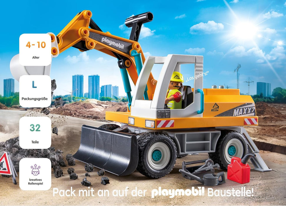 PLAYMOBIL | Action Heroes | Grote Graafmachine | Speelgoed voor kinderen | Graafmachine Set | Speelgoed voor kinderen vanaf 4 jaar | 71749