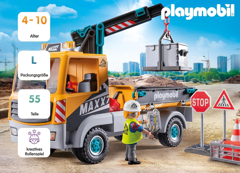 Playmobil - Construction Truck With Crane (71750)