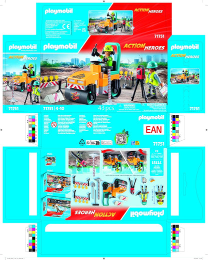 PLAYMOBIL | Action Heroes | Straatwerk | Speelgoed voor kinderen | Bouwset | Speelgoed voor kinderen vanaf 4 jaar | 71751