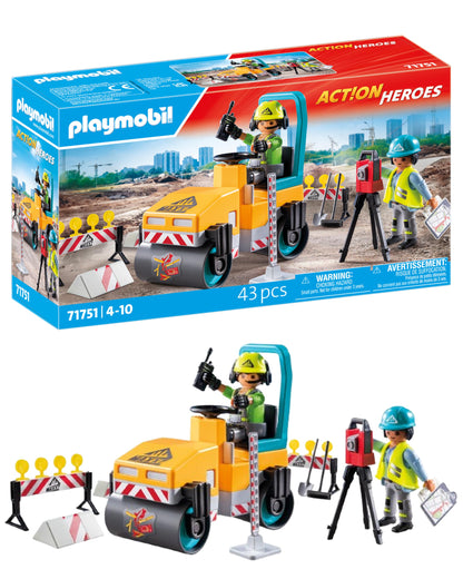 PLAYMOBIL | Action Heroes | Straatwerk | Speelgoed voor kinderen | Bouwset | Speelgoed voor kinderen vanaf 4 jaar | 71751