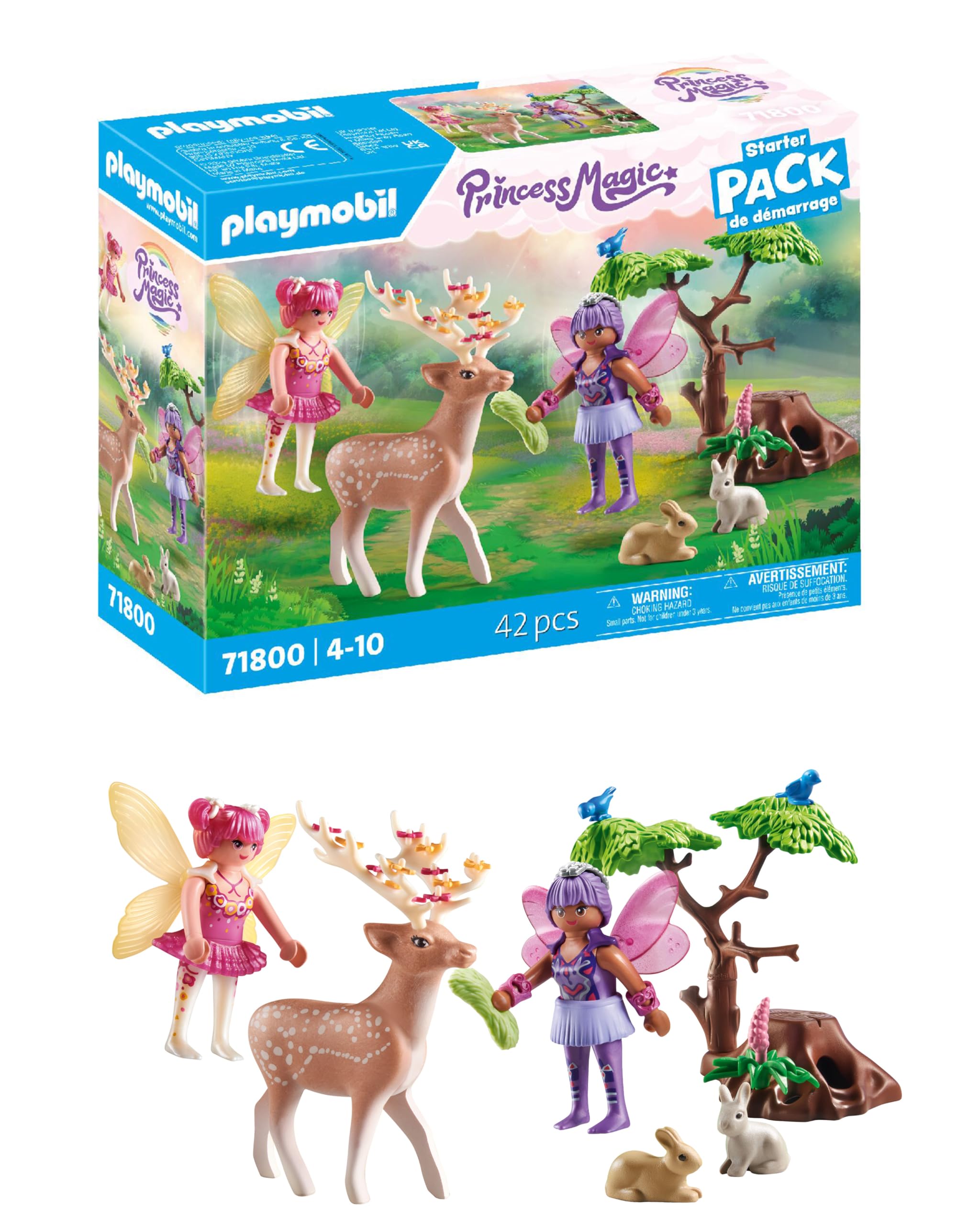 PLAYMOBIL | Fairies | Feeën met Schattige Bosdieren | Sprookjesspeelgoed | Speelgoed voor kinderen vanaf 4 jaar | 71800