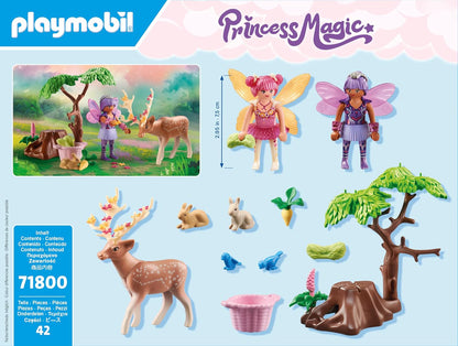 PLAYMOBIL | Fairies | Feeën met Schattige Bosdieren | Sprookjesspeelgoed | Speelgoed voor kinderen vanaf 4 jaar | 71800