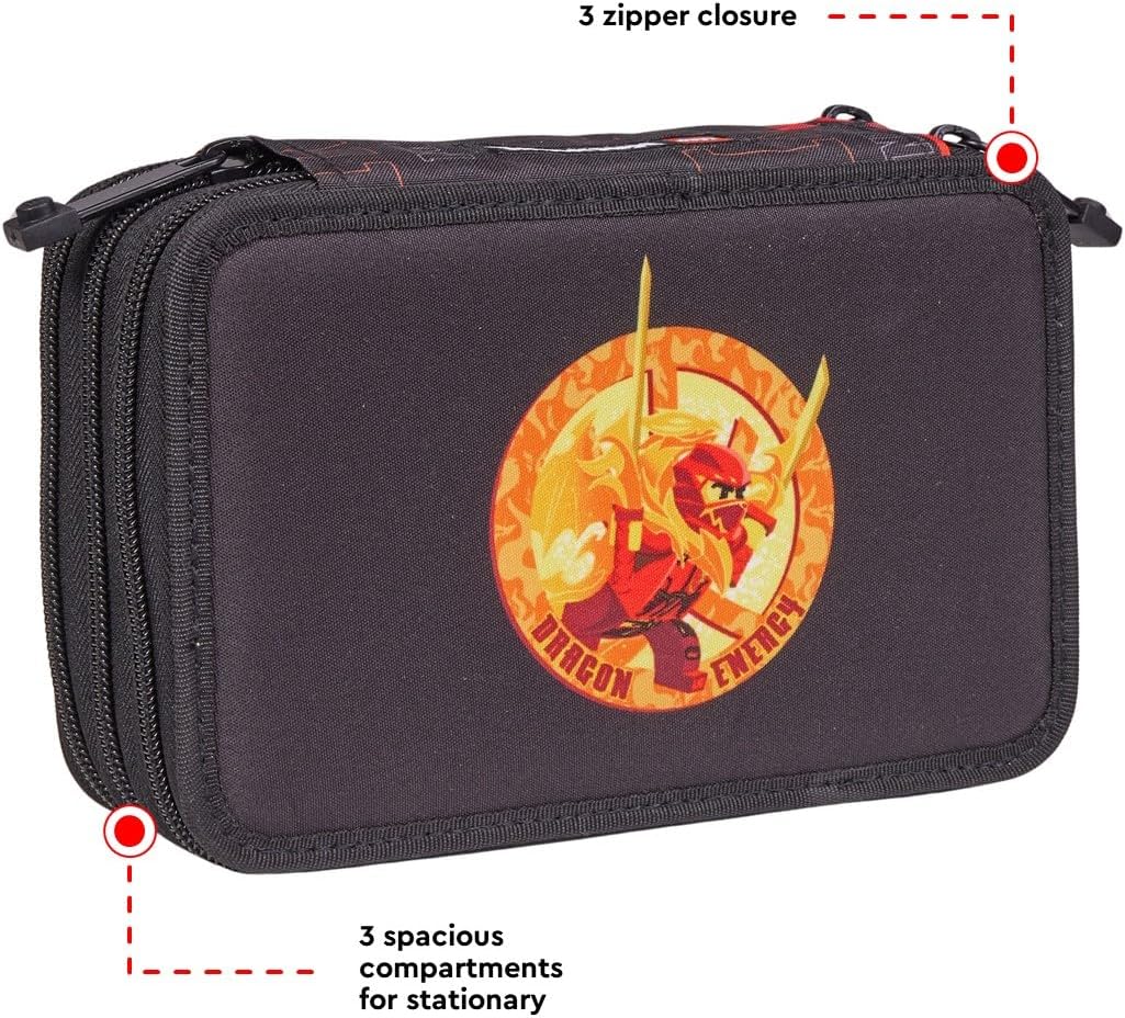 Lego Ninjago - 3 Layer Pencil Case -  Dragon Energy  (20291-2502)