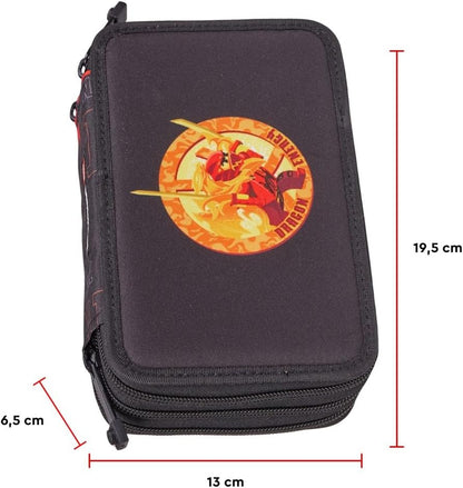 Lego Ninjago - 3 Layer Pencil Case -  Dragon Energy  (20291-2502)