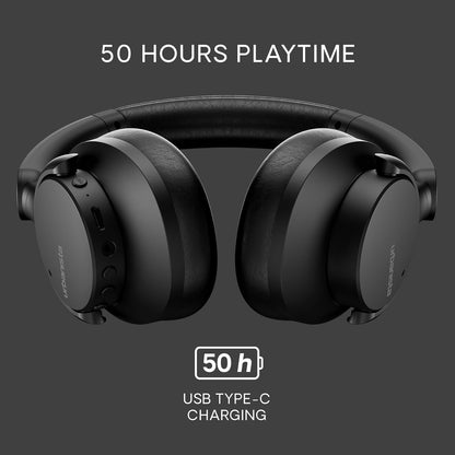Urbanista Valencia Cuffie Bluetooth Over-Ear, Active Noise Cancelling, Cuffie Senza Fili Bluetooth, Tempo di riproduzione 50 ore, con modalità ANC, audio Hi-Res, bassi profondi, collegamento di 2