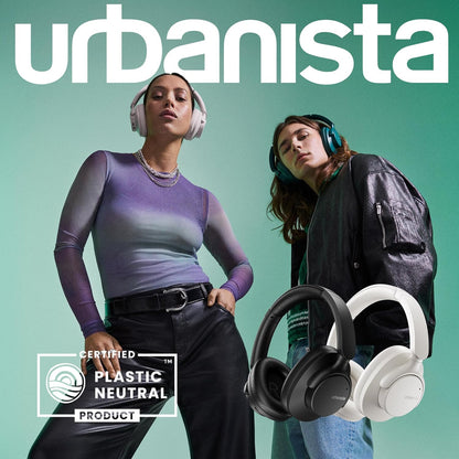 Urbanista Valencia Cuffie Bluetooth Over-Ear, Active Noise Cancelling, Cuffie Senza Fili Bluetooth, Tempo di riproduzione 50 ore, con modalità ANC, audio Hi-Res, bassi profondi, collegamento di 2