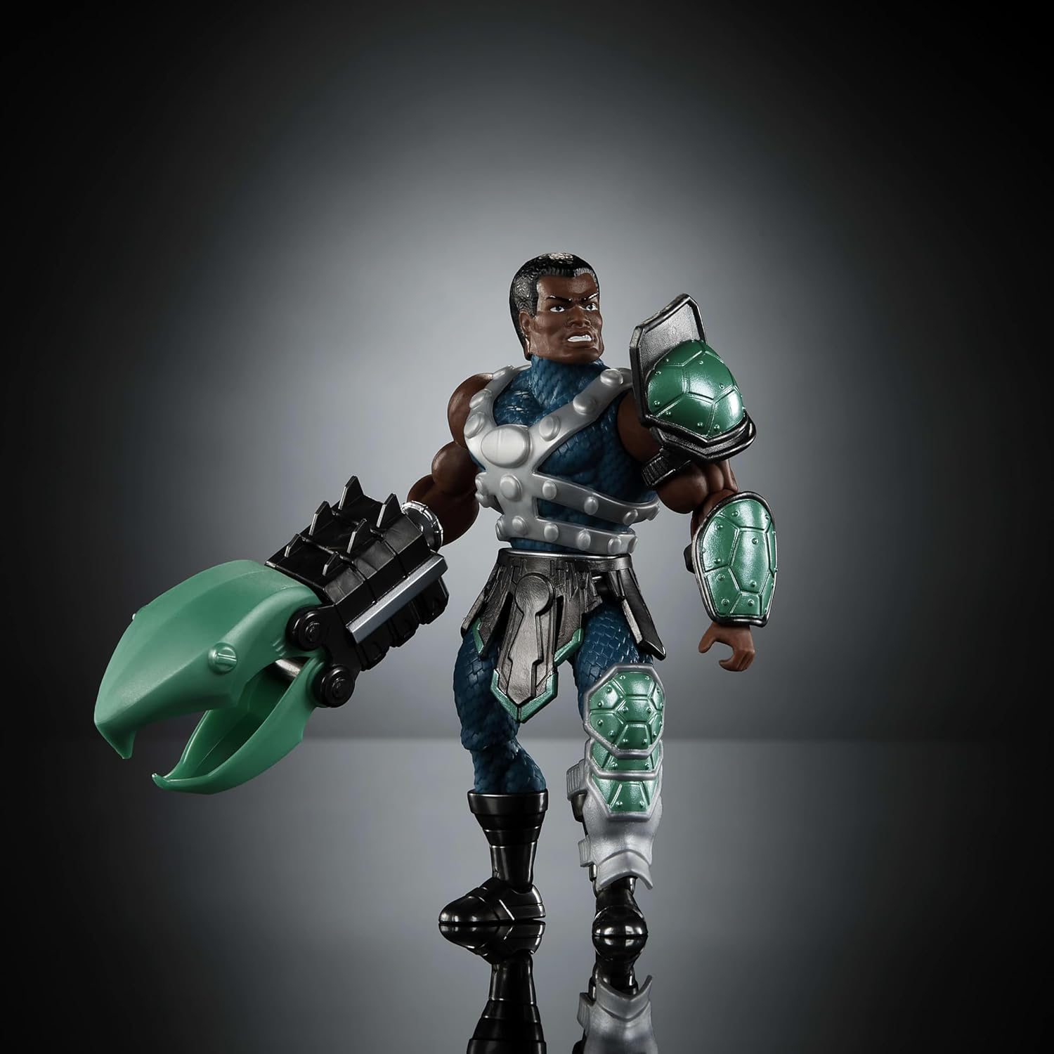 Masters of Universe Origins Turtles of Grayskull Clamp Champ Reptile Wars Posable Action Figure, Teenage Mutant Ninja & MOTU Crossover Hero Toy