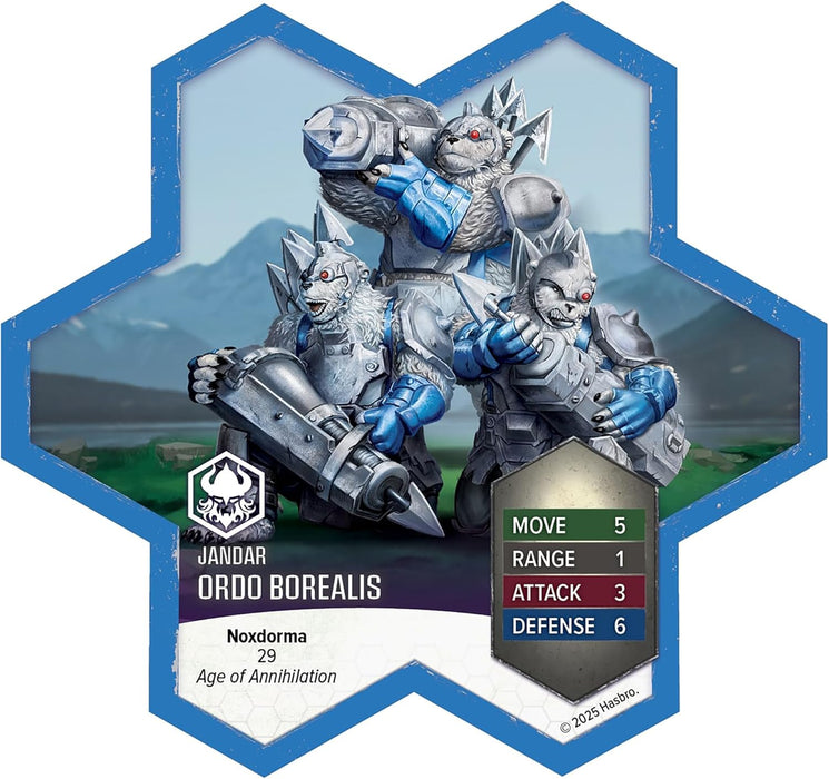 Renegade Games: Heroscape: Rising Tide – Knight Primus Adelbern & Ordo Borealis Army Expansion - 2 Fully Assembled Unpainted Miniatures & 2 Army Cards