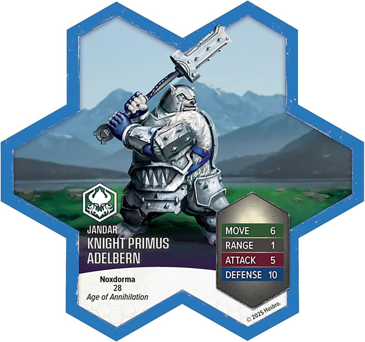Renegade Games: Heroscape: Rising Tide – Knight Primus Adelbern & Ordo Borealis Army Expansion - 2 Fully Assembled Unpainted Miniatures & 2 Army Cards