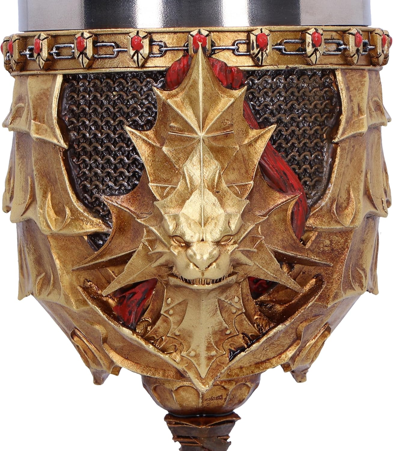 Nemesis Now Dark Souls Ornstein Goblet 15.5cm, Resin, Gold, Officially Licensed Dark Souls Merch, Dark Souls Trilogy Wine Cup, Stainless Steel Insert, Cast in The Finest Resin, Expertly Hand-Painted