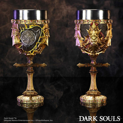 Nemesis Now Dark Souls Ornstein Goblet 15.5cm, Resin, Gold, Officially Licensed Dark Souls Merch, Dark Souls Trilogy Wine Cup, Stainless Steel Insert, Cast in The Finest Resin, Expertly Hand-Painted