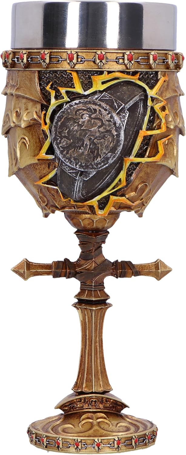 Nemesis Now Dark Souls Ornstein Goblet 15.5cm, Resin, Gold, Officially Licensed Dark Souls Merch, Dark Souls Trilogy Wine Cup, Stainless Steel Insert, Cast in The Finest Resin, Expertly Hand-Painted