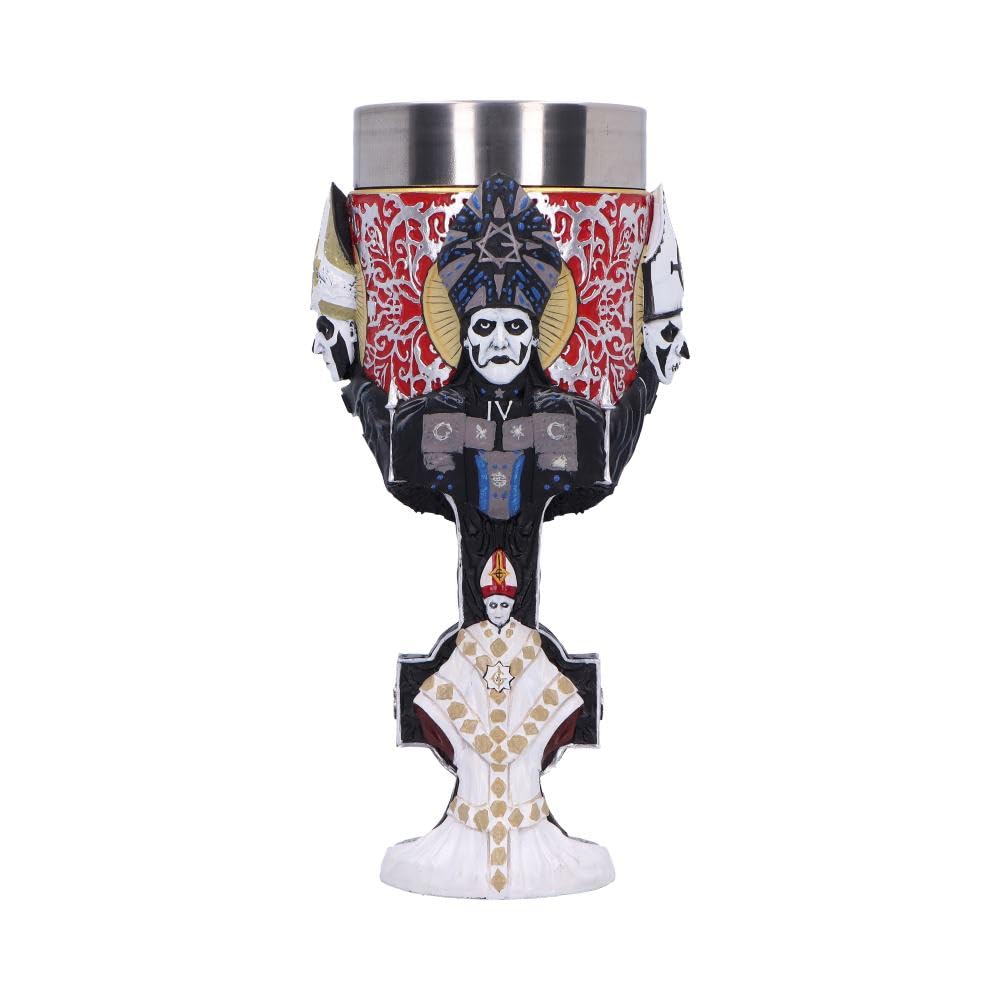 Nemesis Now Ghost Papa Evolution Goblet, Collectible Heavy Metal Drinkware, Gothic Decor, Officially Licensed Ghost Merchandise