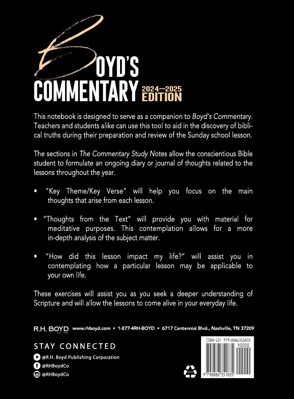 2024-2025 Boyd's Commentary Study Notes