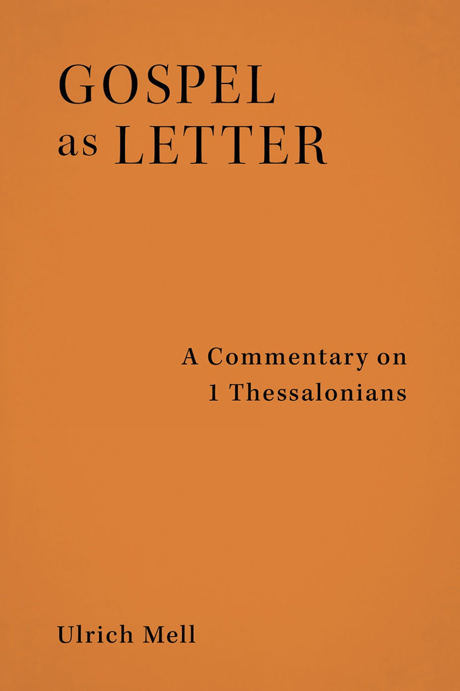 Gospel as Letter