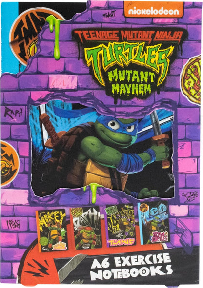 Ninja Turtles ThumbsUP TMNT Notebook 4 x A6 Notebook 40 Lined Pages Assorted Designs Official Merch