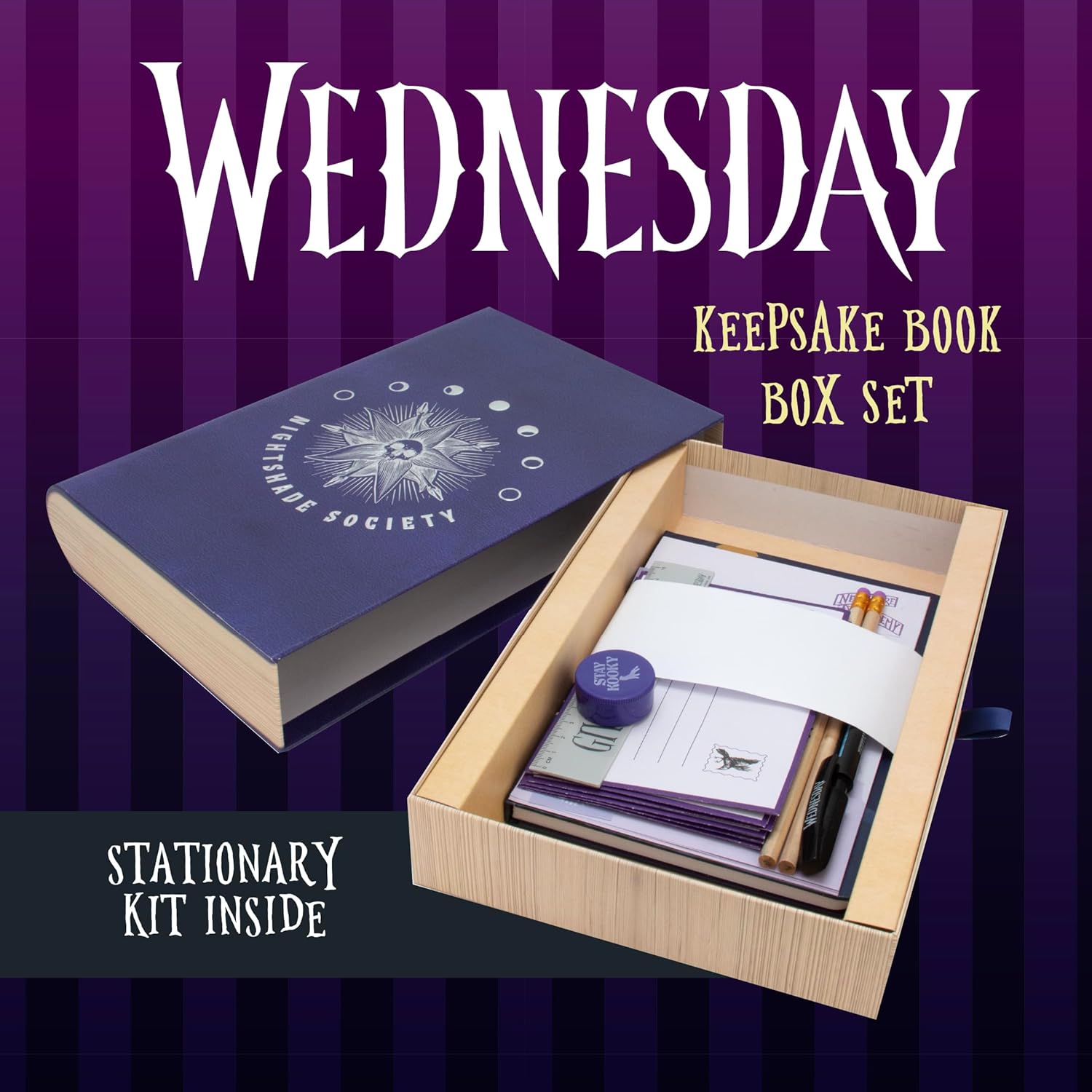 Blue Sky Studios Wednesday Addams Gifts Wednesday Keepsake Box Nightshade Book Gothic Collectible Set Merchandise Merch Wednesday Gifts