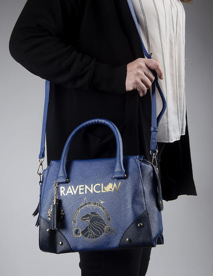 Harry Potter: Women Premium Ravenclaw blue and gold multi-use Handbag Crossbody Shoulder bag PU Leather