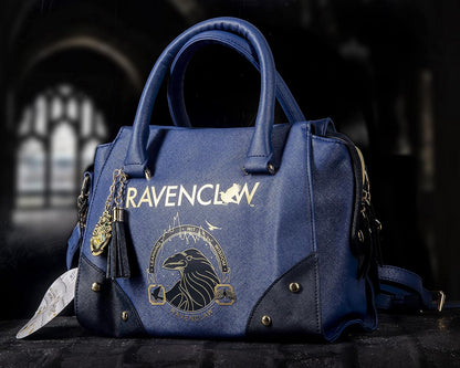 Harry Potter: Women Premium Ravenclaw blue and gold multi-use Handbag Crossbody Shoulder bag PU Leather