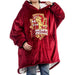 Harry Potter: Gryffindor Oversized Blanket Hoodie – Comfortable, soft, warm, plush hooded wearable blanket for men and women with Sherpa fleece lining and pockets